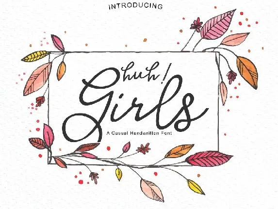 Huh! Girls Script Free font