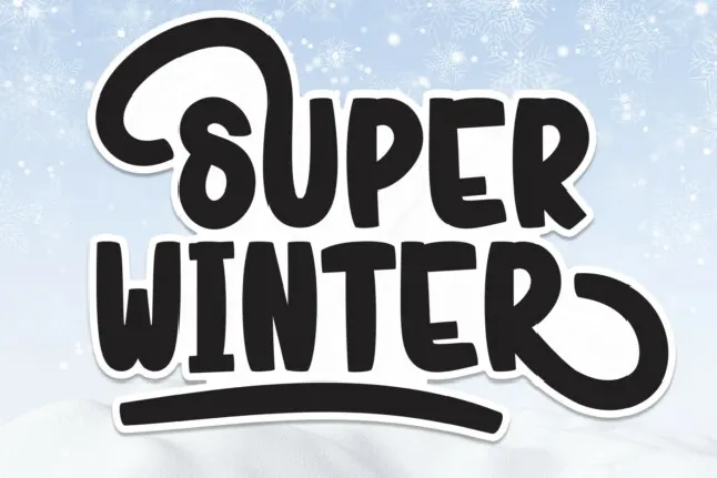 Super Winter Display font