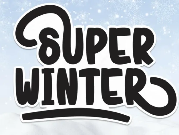 Super Winter Display font