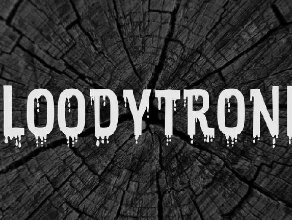 Bloodytronic font