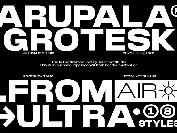 ArupalaÂ® Grotesk font