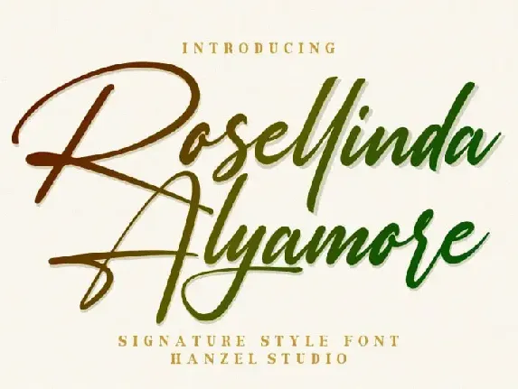 Rosellinda Alyamore Handwritten font