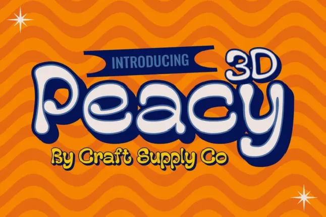 Peacy 3D font