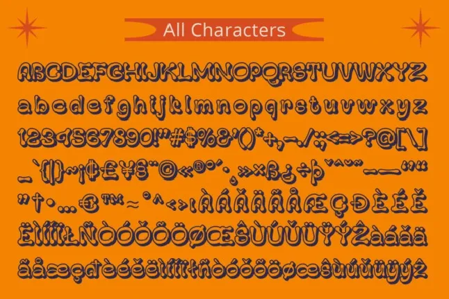 Peacy 3D font