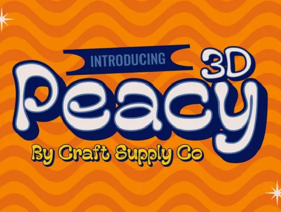 Peacy 3D font