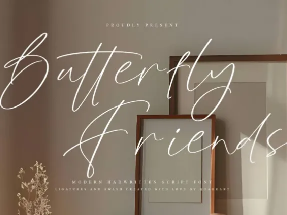 Butterfly Friends Script font