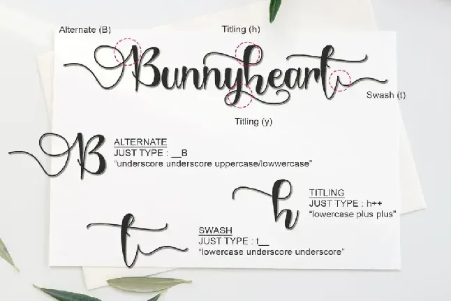 Bunnyheart - Personal Use font