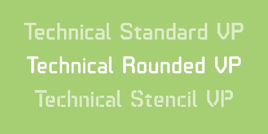 Technical Rounded VP font