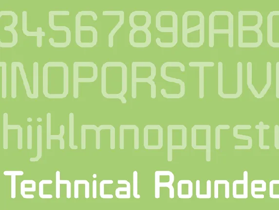 Technical Rounded VP font