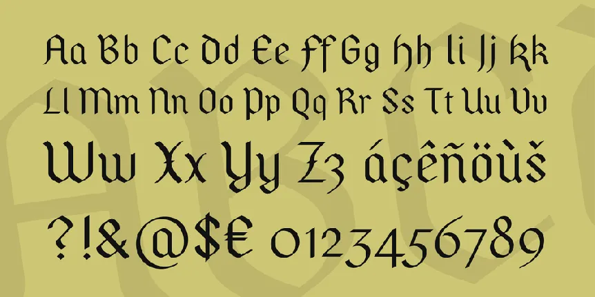 Pfeffer Simpelgotisch font