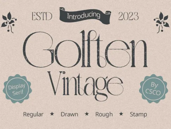 Golften Vintage font