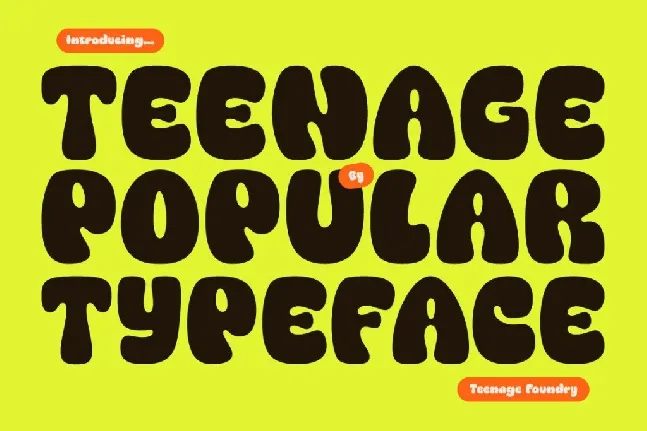 Teenage Popular font