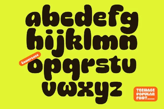 Teenage Popular font