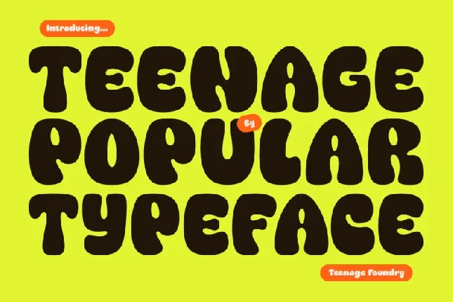 Teenage Popular font