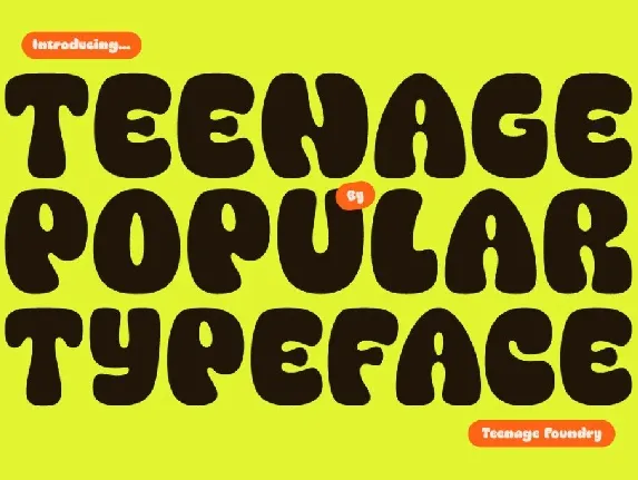 Teenage Popular font