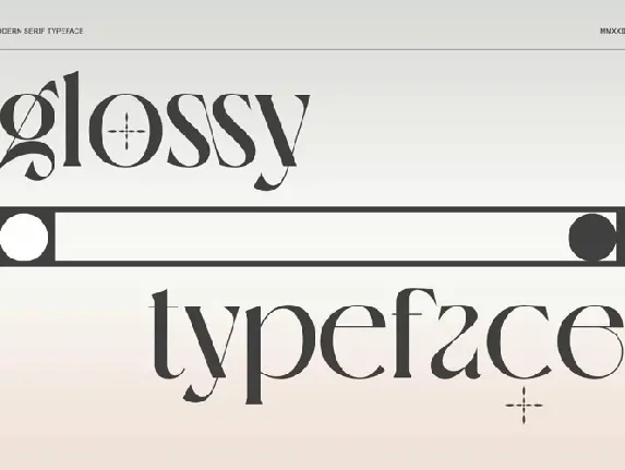 Glossy font