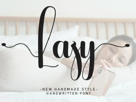 Lazy Script font