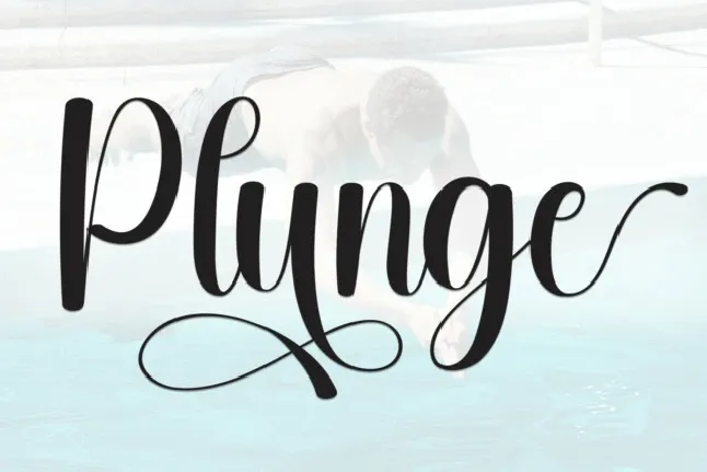 Plunge Script font