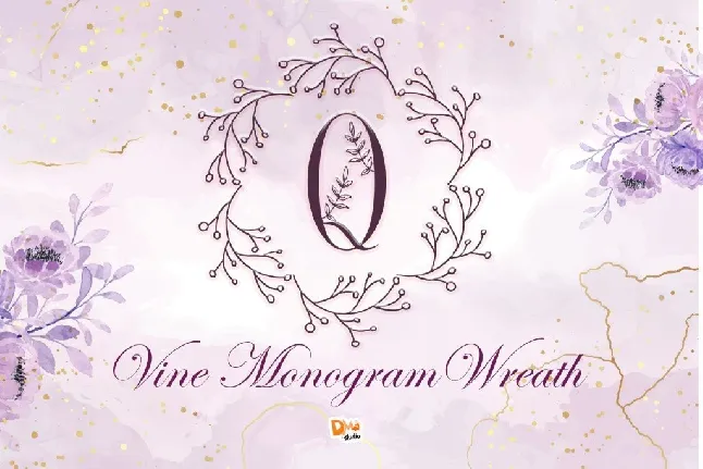 Vine Monogram Wreath font