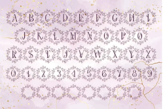 Vine Monogram Wreath font