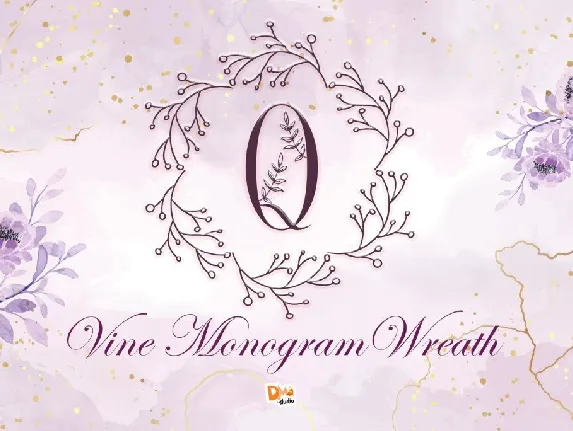 Vine Monogram Wreath font