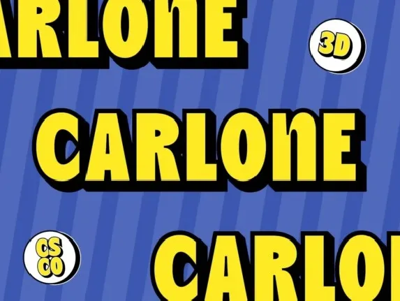 Carlone 3D font