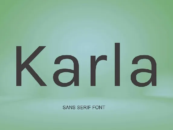 Karla Family font