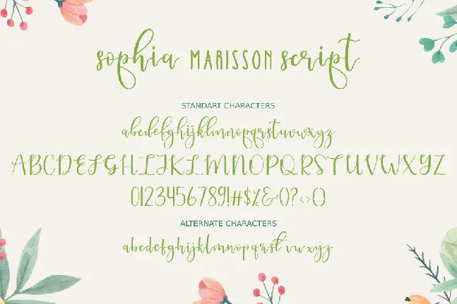 SophiaMarissonPersonalUseOnly font