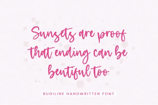 Bugiline font