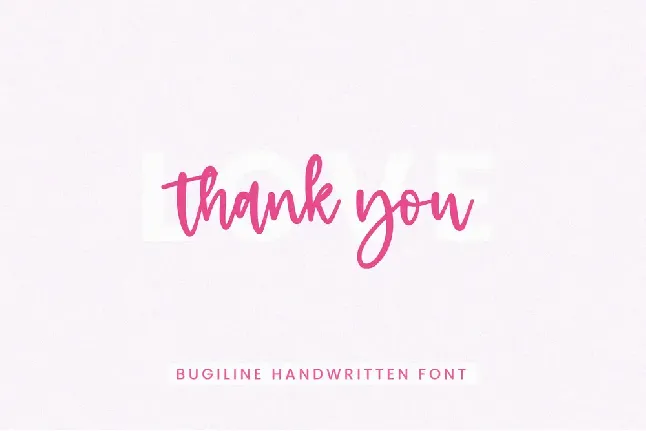 Bugiline font