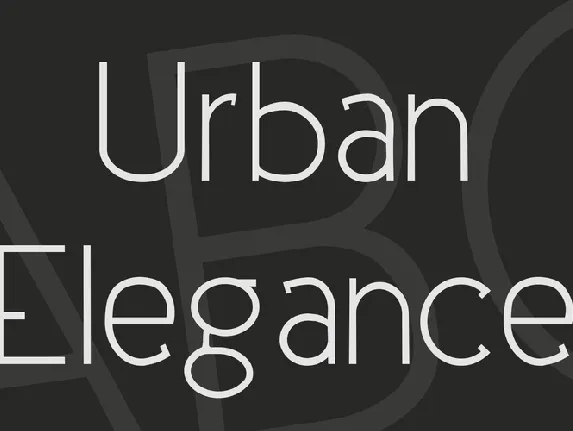 Urban Elegance font