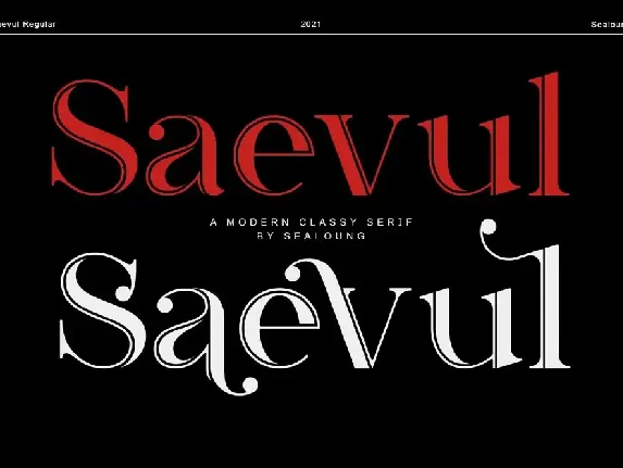 Saevul Serif font