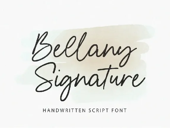 Bellany Signature font