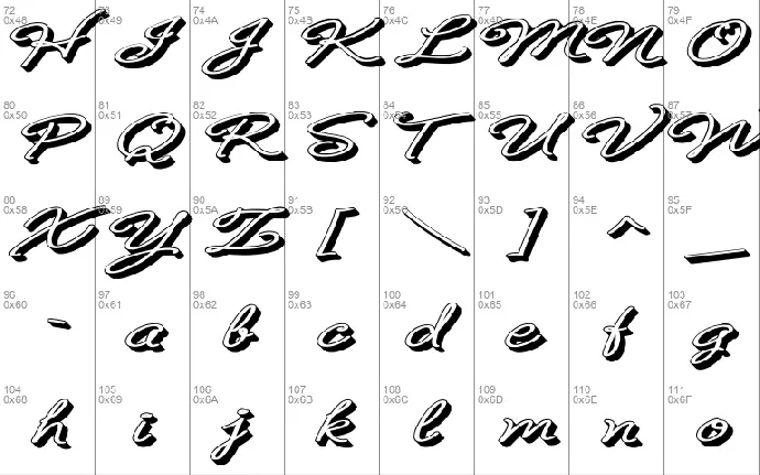 B de bonita font