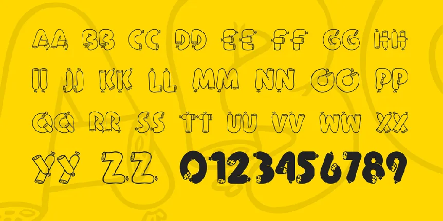 Alpha Sausage font