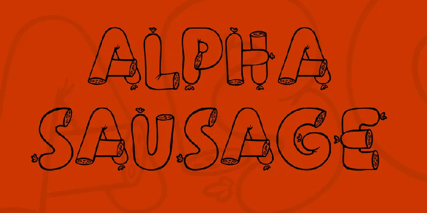 Alpha Sausage font