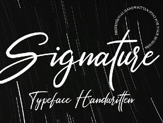 Signature Script Typeface font