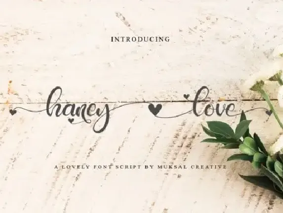 Haney Love Calligraphy font