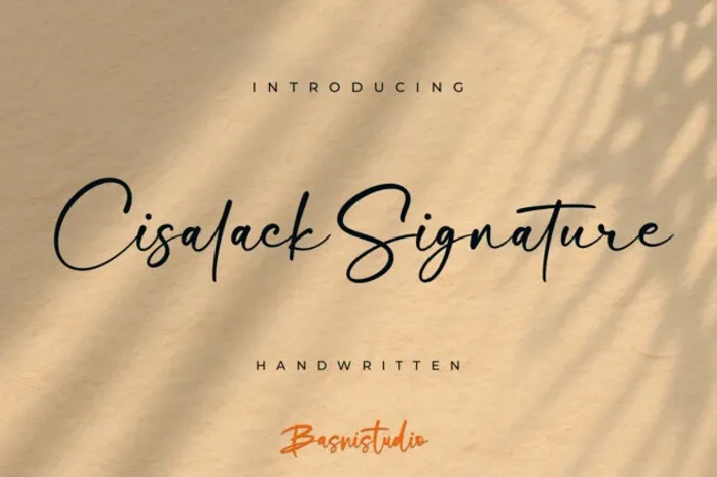 Cisalack Signature font