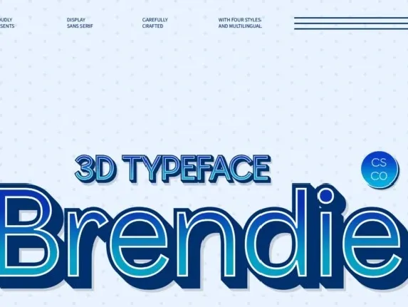 Brendie 3D font