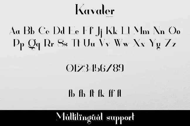 Kavaler font