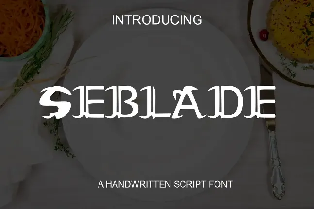 Seblade Black font