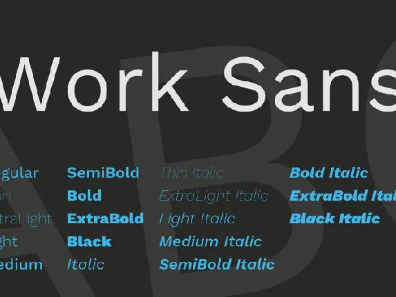 Work Sans font