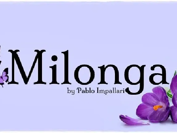 Milonga font