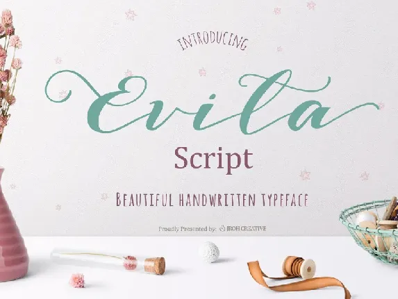 Evita Script Free font