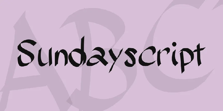 Sundayscript font