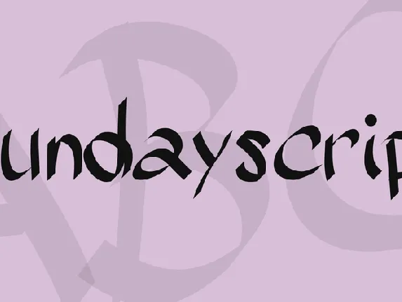 Sundayscript font