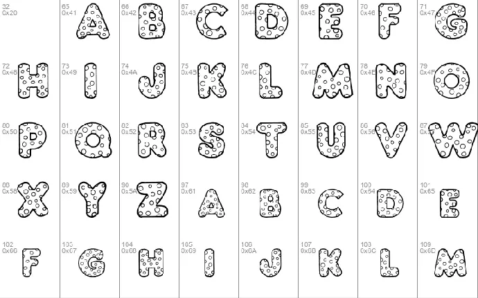 Chubby Dotty font