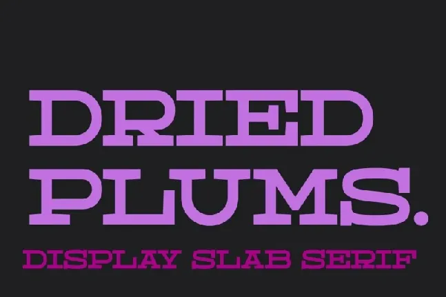 Dried Plums font