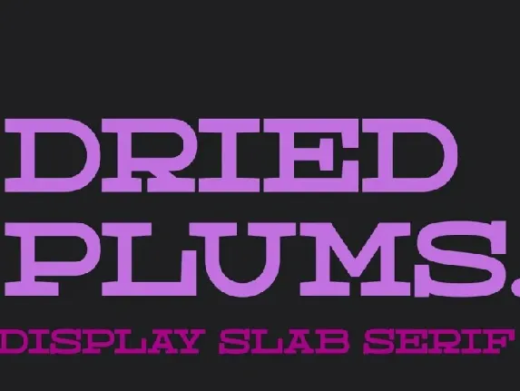 Dried Plums font